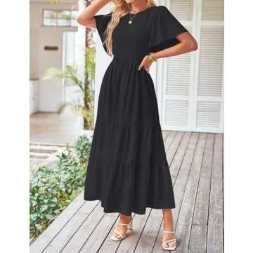 Stylish ZESICA Women’s Summer Midi Dress - Flowy & Comfortable