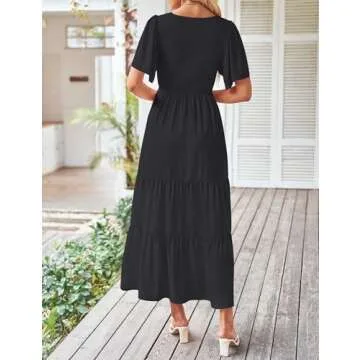 Stylish ZESICA Women’s Summer Midi Dress - Flowy & Comfortable