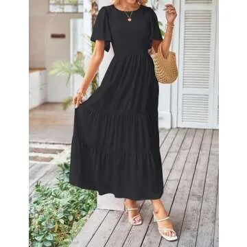 Stylish ZESICA Women’s Summer Midi Dress - Flowy & Comfortable