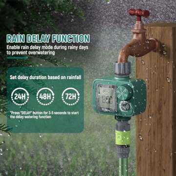 Vimlinc Programmable Sprinkler Timer with Rain Delay Feature