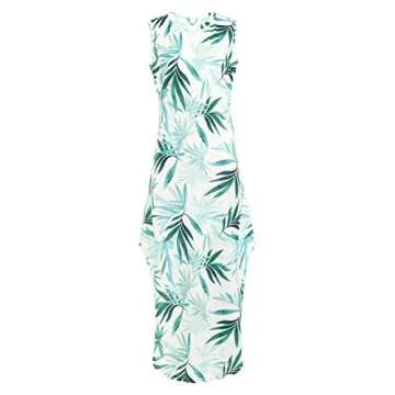 ANRABESS Women Casual Loose Sundress Sleeveless Split Maxi Long Beach Shirt Dress Travel Vacation 2024 Summer Outfits Floral Print Large
