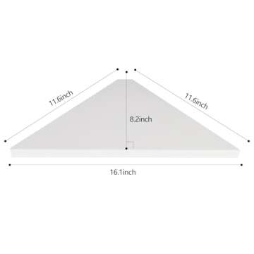 Evron Easy Mount Corner Shelves - Set of 2