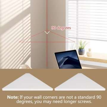 Evron Easy Mount Corner Shelves - Set of 2