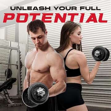 Yes4All Adjustable Dumbbell Set – 50lbs Total Weight