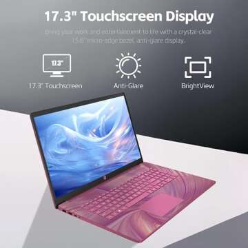 HP 17 Laptop - Powerful Performance & Touchscreen Display