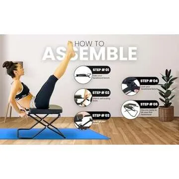 Longer+Wider+Bigger SISYAMA Yoga Headstand Bench Chair with Handles Headstand Handstand Inversion Workout Stretch