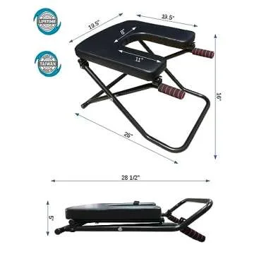 Longer+Wider+Bigger SISYAMA Yoga Headstand Bench Chair with Handles Headstand Handstand Inversion Workout Stretch