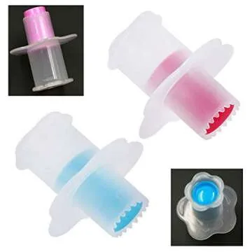 6 Pack Cupcake Plunger Cutter Pastry Corer Plunger Cutter Pastry Corer Decorating Divider Cake Filler Tool (3 Red+3 Blue)