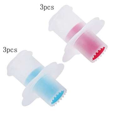 6 Pack Cupcake Plunger Cutter Pastry Corer Plunger Cutter Pastry Corer Decorating Divider Cake Filler Tool (3 Red+3 Blue)
