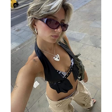 YURAOER Chunky Puffy Heart Choker Necklace for Women