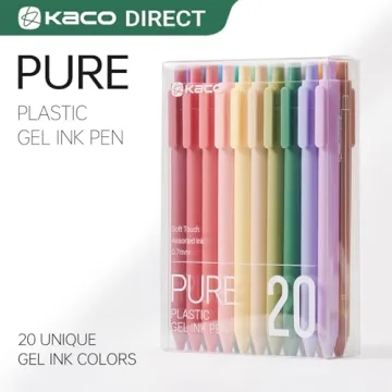 Kaco PURE Gel Pens 20 Color Ink Assorted for Journaling