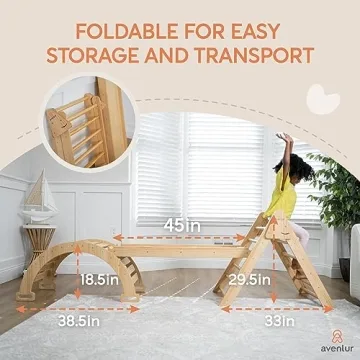 Avenlur Hazel 5-in-1 Montessori Indoor Climbing Gym for Kids