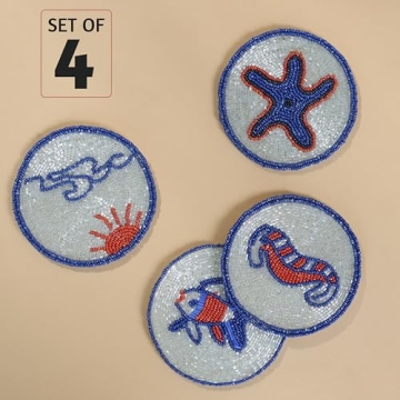 Shop Folkulture Beaded Coasters for Stylish Home Decor