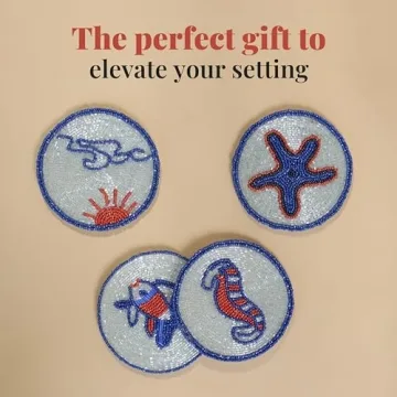 Shop Folkulture Beaded Coasters for Stylish Home Decor