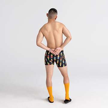 Saxx Men's Underwear – Volt Breathable Mesh Boxer Briefs with Built-in Pouch Support - Underwear for Men, Beer Goggles, Medium