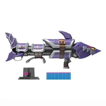 Nerf LMTD League of Legends Jinx Fishbones Blaster with Display Stand and 18 Elite Darts