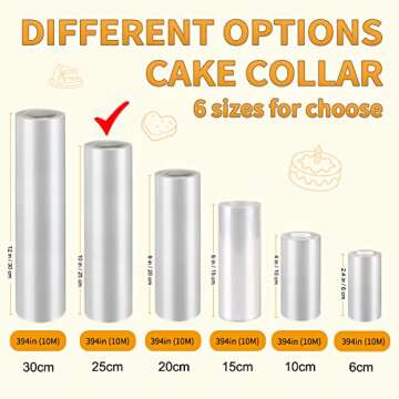 YQL Cake Collar 10 Inch - Acetate Roll for Perfect Cake Decor