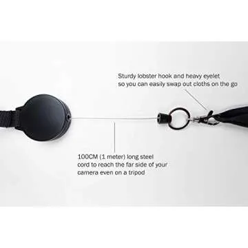 MistDefender Lens Cloth and Retractable Reel for Outdoor Photography | Camera Lenses | Eyeglasses | Electronics | Outdoor Sport Goggles and More