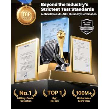 andobil 2025 Military-Grade Car Phone Holder - 85lbs Strongest Suction Patent Certs Car Phone Mount,...