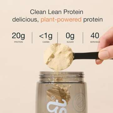 Nuzest - Pea Protein Powder - Clean Lean Protein, Premium Vegan Plant Based Protein Powder, Dairy Free, Gluten Free, GMO Free, Protein Shake, Smooth Vanilla, 40 Servings, 2.2 lb