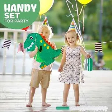 Dinosaur Pinata Bundle with Bat & Blindfold - Fun Party Decor
