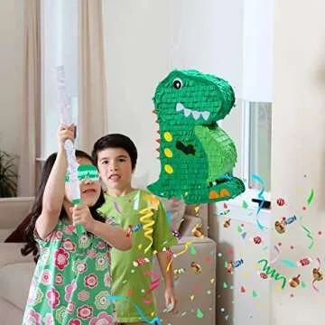 Dinosaur Pinata Bundle with Bat & Blindfold - Fun Party Decor
