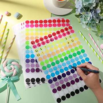 Nezyo Color Circle Dot Stickers - 2800 Pcs for All Ages