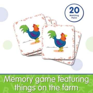 The Learning Journey My First Memory Game - Farm Memory - 20 Card Matching Memory Game - Educational...