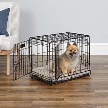 MidWest Homes for Pets Newly Enhanced Double Door iCrate Dog Crate, Includes Leak-Proof Pan, Floor P...