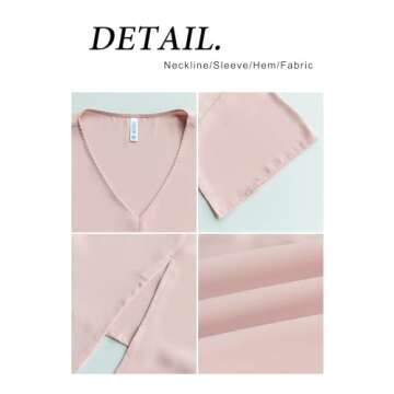 VIISHOW Womens Deep V Neck Front Tie Knot Tops and Blouses for Work Batwing Sleeve Loose Shirts,Witch Purple,Large