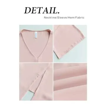 VIISHOW Womens Deep V Neck Front Tie Knot Tops and Blouses for Work Batwing Sleeve Loose Shirts,Witch Purple,Large