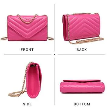 Dasein Women Quilted Crossbody Evening Bag for Every Occasion