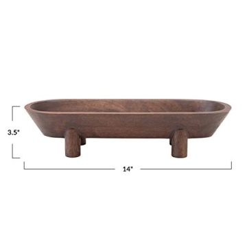 Elegant Bloomingville Mango Wood Footed Tray for Stylish Serving