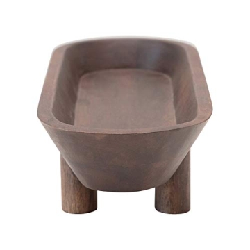 Elegant Bloomingville Mango Wood Footed Tray for Stylish Serving