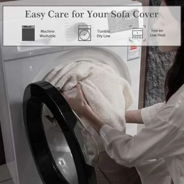 OHSIO Couch Cushion Covers - Soft, Stretchable & Washable