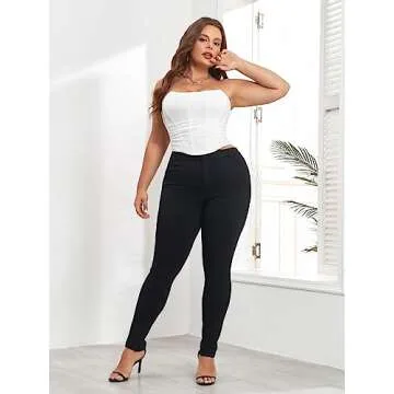 Versatile SOLY HUX Plus Size Lace Up Corset Top
