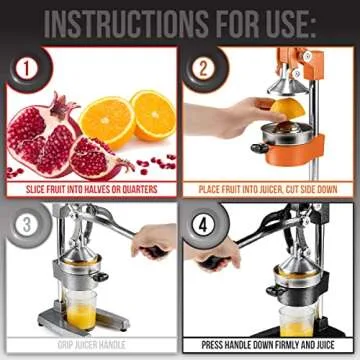 Eurolux Cast Iron Citrus Juicer for Fresh Juice Lovers