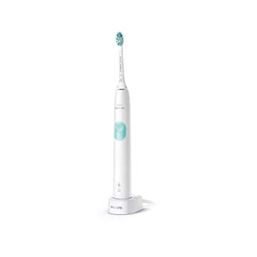 Philips Sonicare ProtectiveClean 4100 Electric Rechargeable Toothbrush, Plaque Control, White