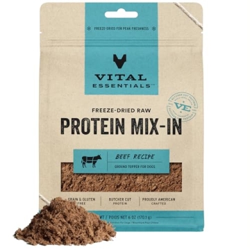 Ultimate Vital Essentials Freeze Dried Dog Food Topper - Pure Beef for Picky Eaters