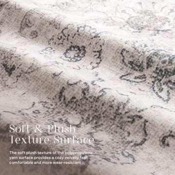 Phantoscope Vintage Area Rug – Machine Washable Soft Rug