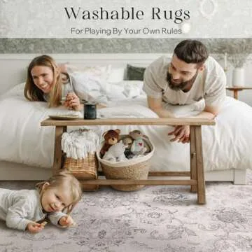 Phantoscope Vintage Area Rug – Machine Washable Soft Rug