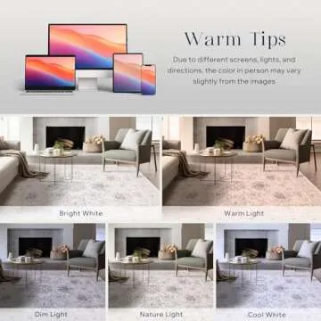 Phantoscope Vintage Area Rug – Machine Washable Soft Rug