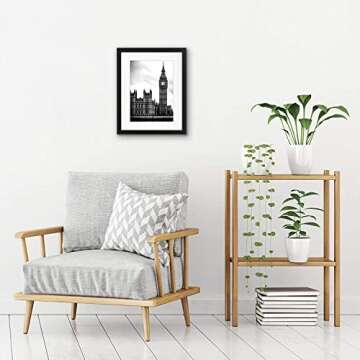 Americanflat 11x14 Black Picture Frame - Shatter-Resistant Design