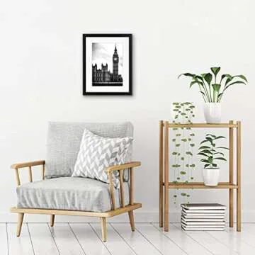 Americanflat 11x14 Black Picture Frame - Shatter-Resistant Design