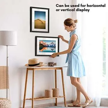 Americanflat 11x14 Black Picture Frame - Shatter-Resistant Design