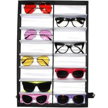 OWL 16 Pcs Sunglasses and Watches Display Case Holder