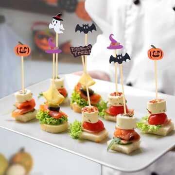 JtmyAota Halloween Toothpicks 100 Pack Eco-friendly Picks