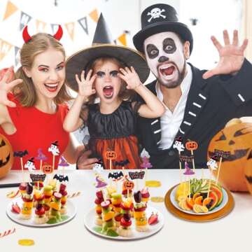 JtmyAota Halloween Toothpicks 100 Pack Eco-friendly Picks