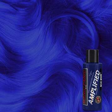 MANIC PANIC Blue Moon Hair Color - Amplified - Semi-Permanent Hair Dye - Bright Cool True Blue Color...