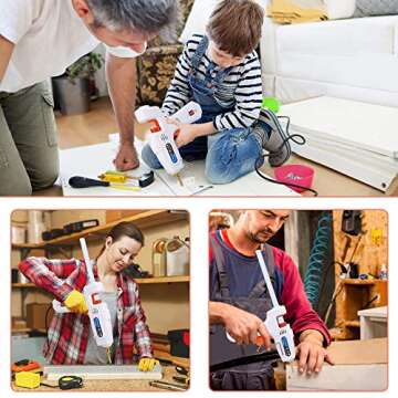 Lifegoo Professional Hot Melt Glue Gun Muzzle Long Mouth Pistol Glue 60w~100w with 15pcs White Glue Sticks Glue Gun Kit DIY Crafts, Art, Repairs, Festival Decoration